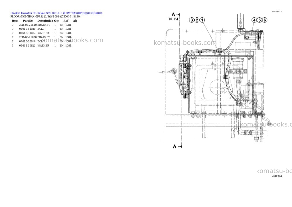 Komatsu GD663A-2 S/N 1001-UP (KOMTRAX(GPRS)) Parts catalog cover
