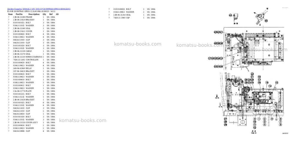 Komatsu GD663A-2 S/N 1001-UP (KOMTRAX(GPRS)) Parts catalog cover Page 2