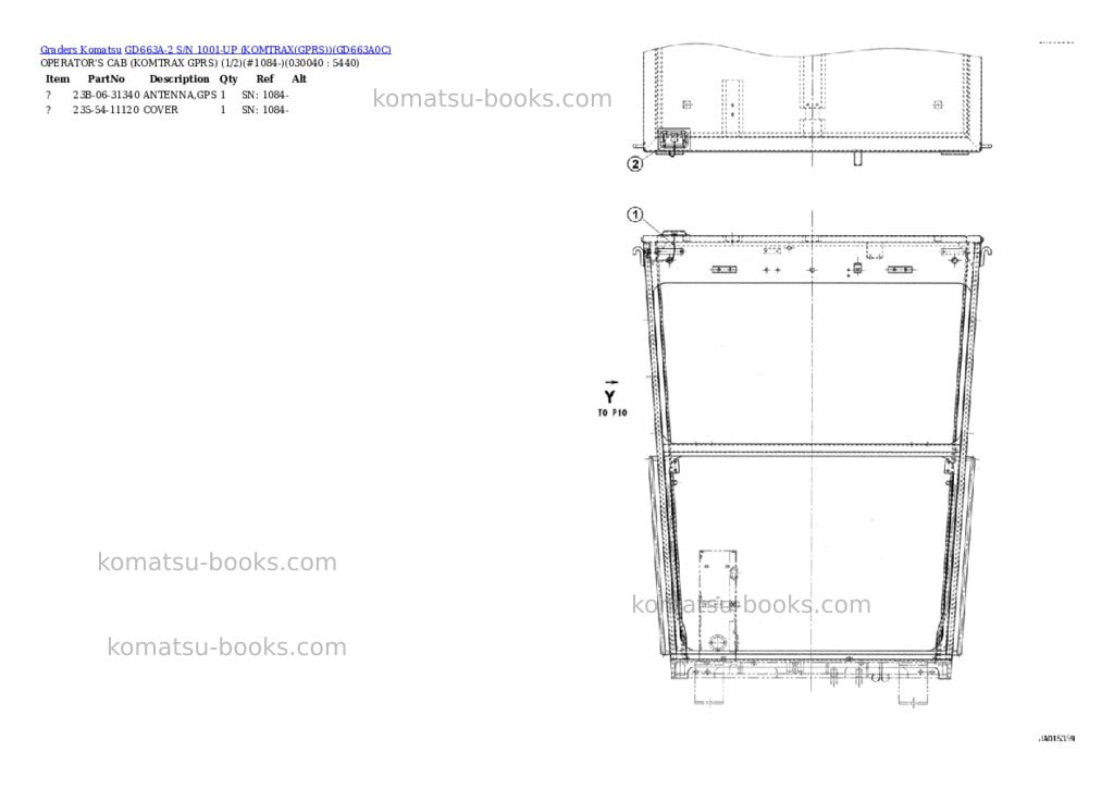 Komatsu GD663A-2 S/N 1001-UP (KOMTRAX(GPRS)) Parts catalog cover Page 4