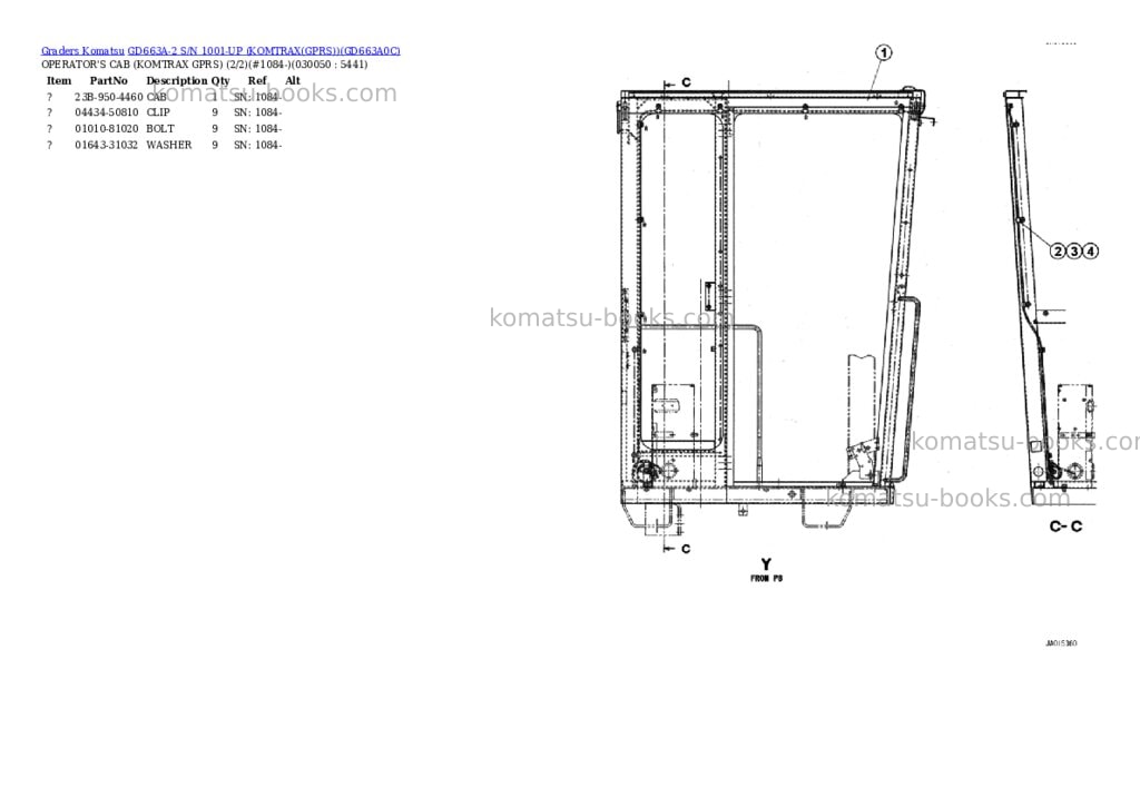 Komatsu GD663A-2 S/N 1001-UP (KOMTRAX(GPRS)) Parts catalog cover Page 5