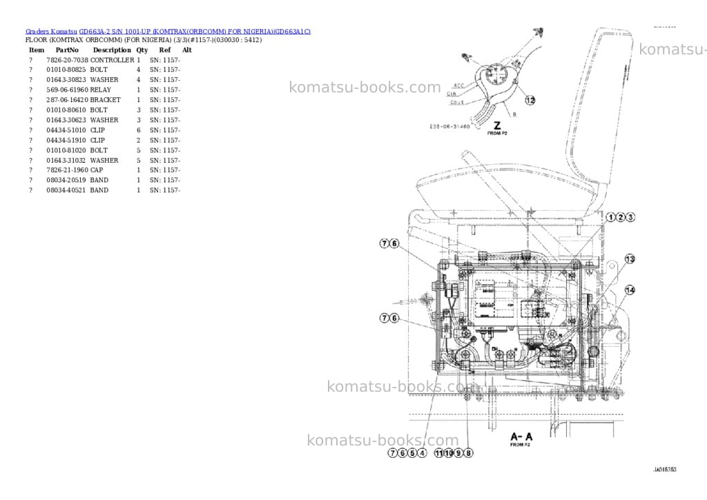 Komatsu GD663A-2 S/N 1001-UP (KOMTRAX(ORBCOMM) FOR NIGERIA) Parts catalog cover Page 3 Komatsu GD663A-2 S/N 1001-UP (KOMTRAX(ORBCOMM) FOR NIGERIA) Parts catalog cover Page 3