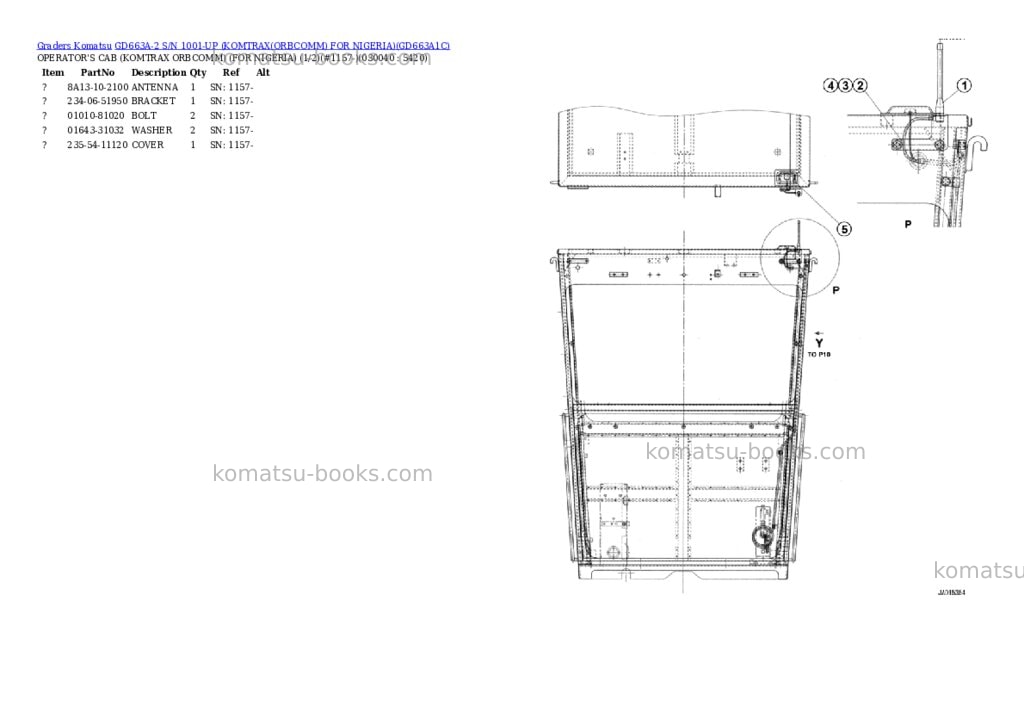 Komatsu GD663A-2 S/N 1001-UP (KOMTRAX(ORBCOMM) FOR NIGERIA) Parts catalog cover Page 4 Komatsu GD663A-2 S/N 1001-UP (KOMTRAX(ORBCOMM) FOR NIGERIA) Parts catalog cover Page 4