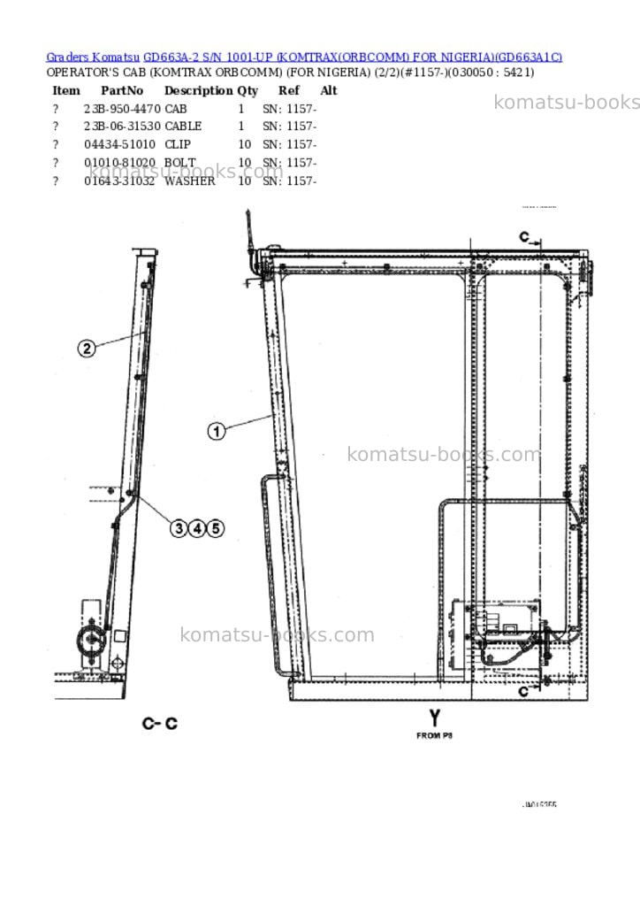 Komatsu GD663A-2 S/N 1001-UP (KOMTRAX(ORBCOMM) FOR NIGERIA) Parts catalog cover Page 5 Komatsu GD663A-2 S/N 1001-UP (KOMTRAX(ORBCOMM) FOR NIGERIA) Parts catalog cover Page 5