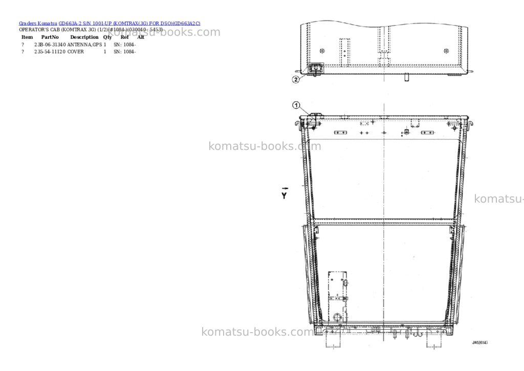 Komatsu GD663A-2 S/N 1001-UP (KOMTRAX(3G) FOR DSO) Parts catalog cover Page 4 Komatsu GD663A-2 S/N 1001-UP (KOMTRAX(3G) FOR DSO) Parts catalog cover Page 4
