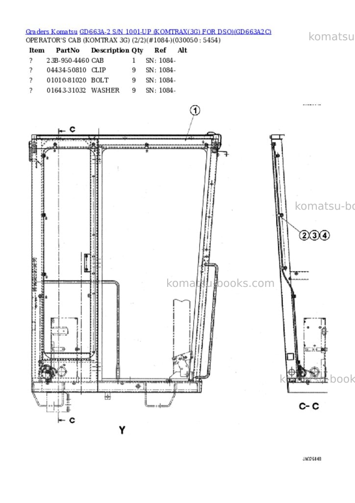 Komatsu GD663A-2 S/N 1001-UP (KOMTRAX(3G) FOR DSO) Parts catalog cover Page 5 Komatsu GD663A-2 S/N 1001-UP (KOMTRAX(3G) FOR DSO) Parts catalog cover Page 5