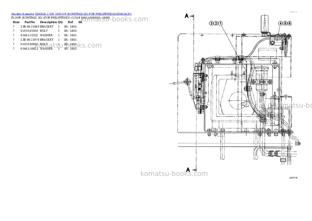 Komatsu GD663A-2 S/N 1001-UP (KOMTRAX(3G) FOR PHILIPPINES) Parts catalog cover Komatsu GD663A-2 S/N 1001-UP (KOMTRAX(3G) FOR PHILIPPINES) Parts catalog cover