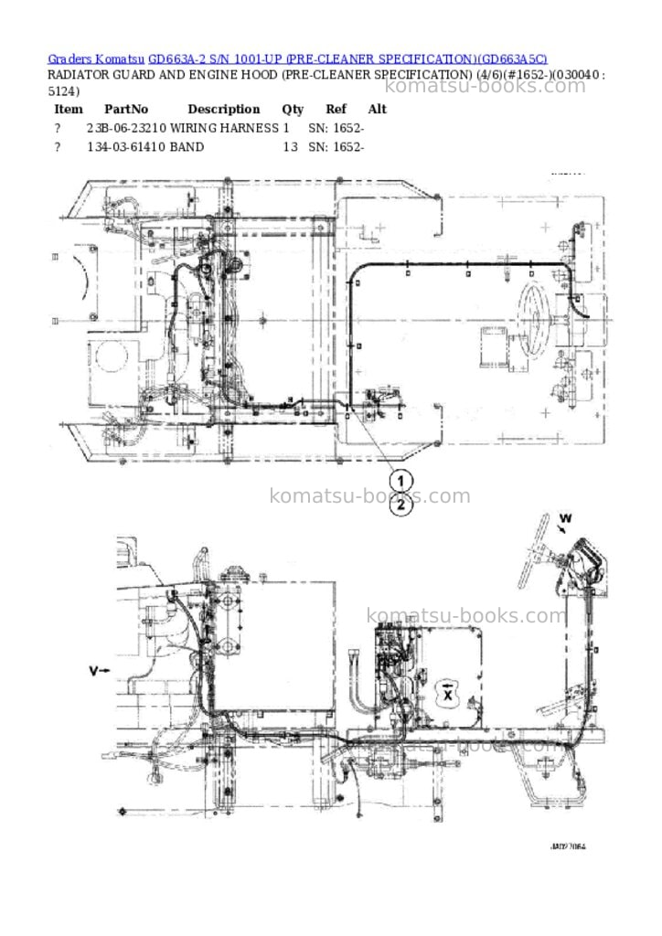 Komatsu GD663A-2 S/N 1001-UP (PRE-CLEANER SPECIFICATION) Parts catalog cover Page 3