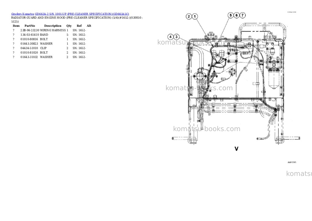 Komatsu GD663A-2 S/N 1001-UP (PRE-CLEANER SPECIFICATION) Parts catalog cover Page 4
