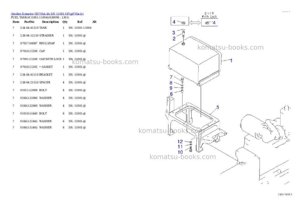 Komatsu gd705a-4a s/n 11001-up Parts catalog cover Page 8