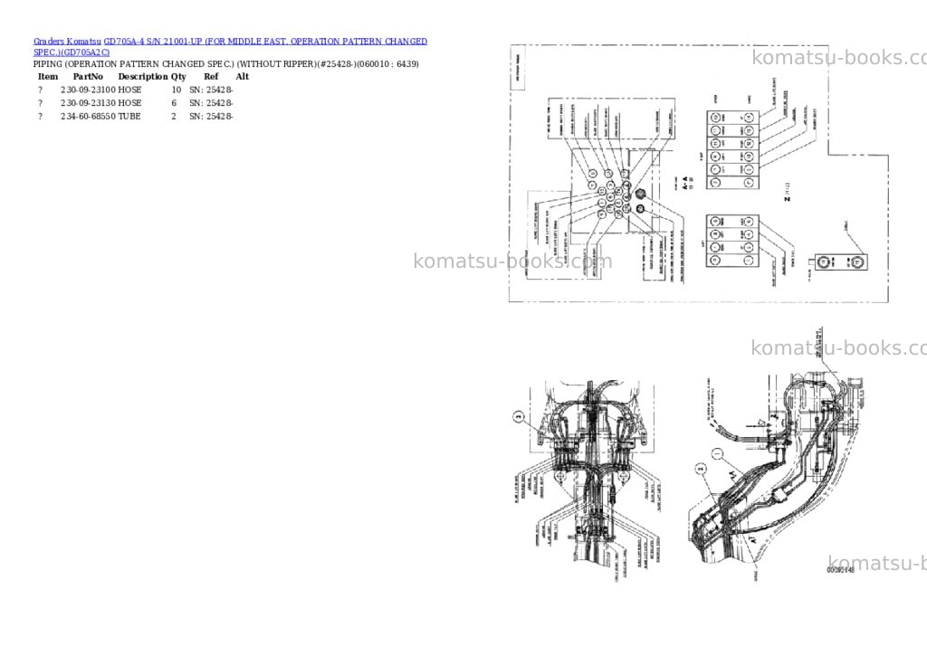 Komatsu GD705A-4 S/N 21001-UP (FOR MIDDLE EAST. OPERATION PATTERN CHANGED SPEC.) Parts catalog cover Page 4