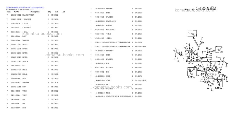 Komatsu gd705r-1a s/n 2052-up Parts catalog cover Page 8