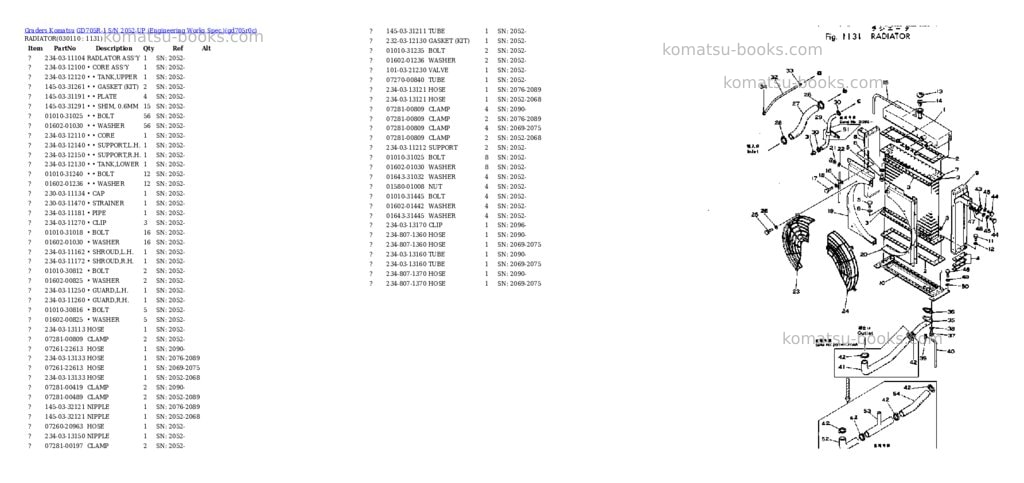 Komatsu GD705R-1 S/N 2052-UP (Engineering Works Spec.) Parts catalog cover Page 10