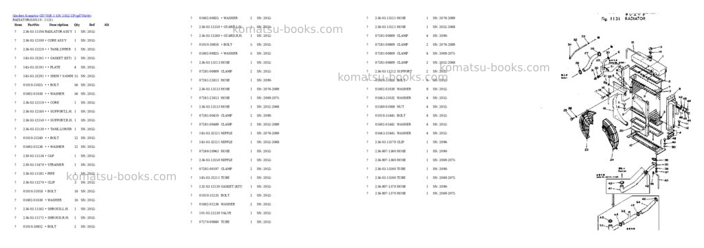 Komatsu gd705r-1 s/n 2052-up Parts catalog cover Page 10