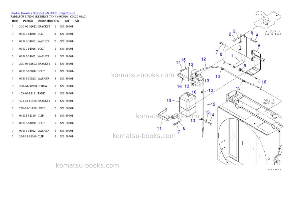 Komatsu gd755-3 s/n 30001-up Parts catalog cover Page 8 Komatsu gd755-3 s/n 30001-up Parts catalog cover Page 8
