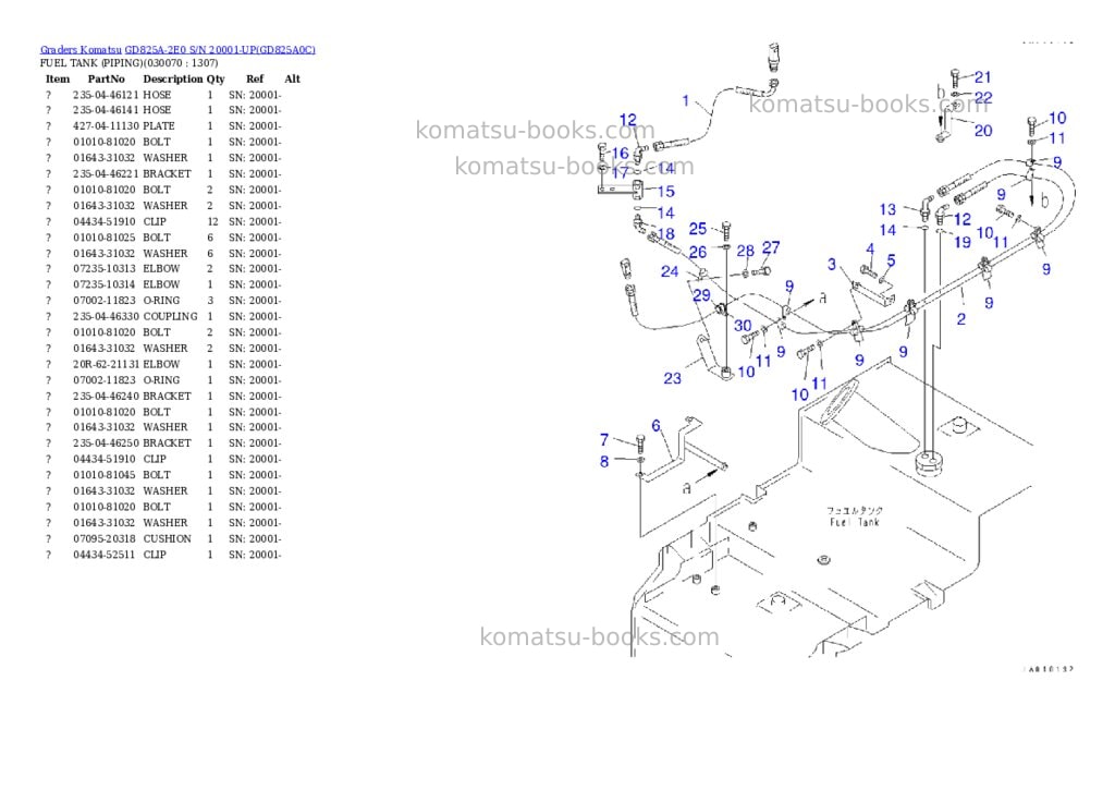 Komatsu gd825a-2e0 s/n 20001-up Parts catalog cover Page 6 Komatsu gd825a-2e0 s/n 20001-up Parts catalog cover Page 6