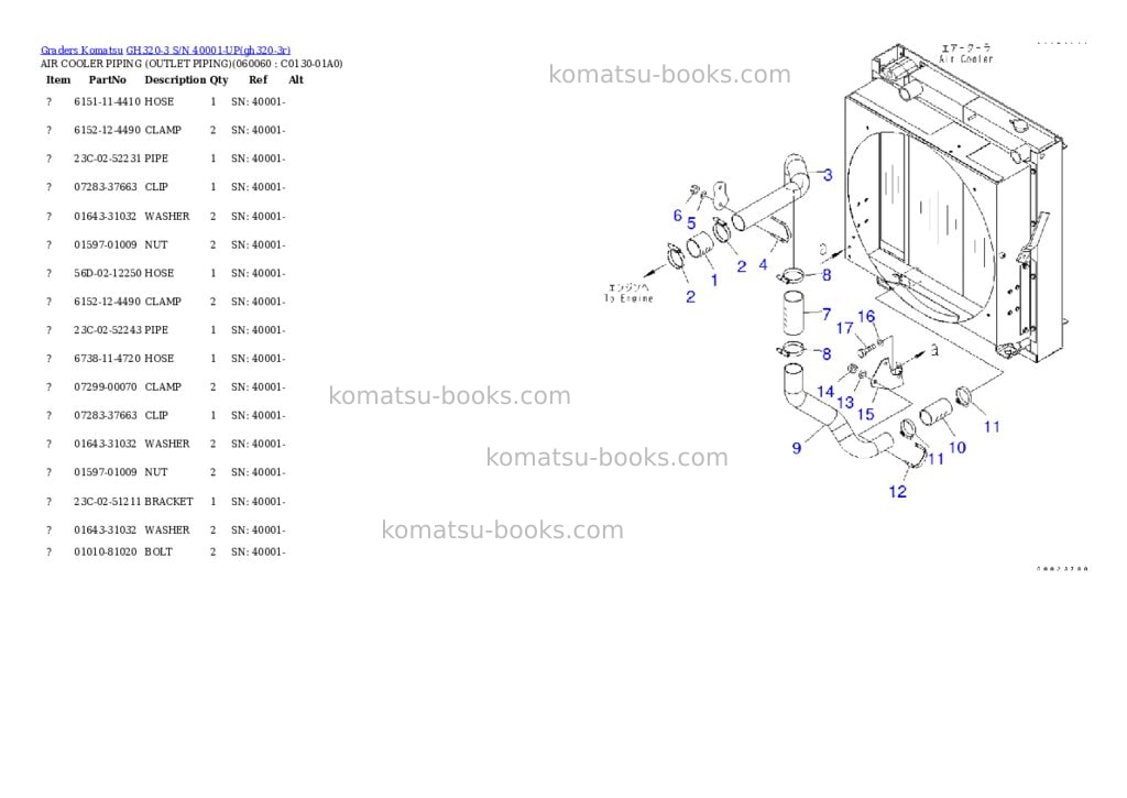 Komatsu gh320-3 s/n 40001-up Parts catalog cover Page 10 Komatsu gh320-3 s/n 40001-up Parts catalog cover Page 10