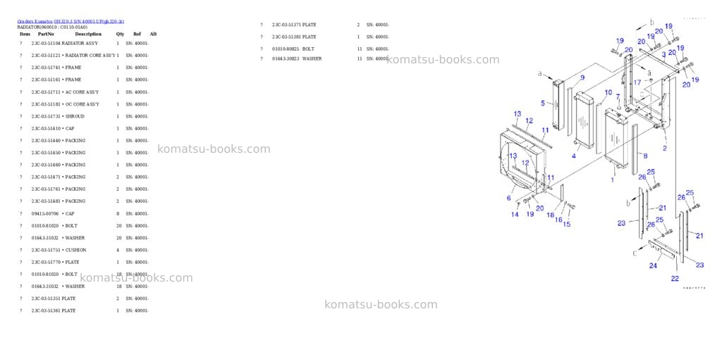 Komatsu gh320-3 s/n 40001-up Parts catalog cover Page 5 Komatsu gh320-3 s/n 40001-up Parts catalog cover Page 5
