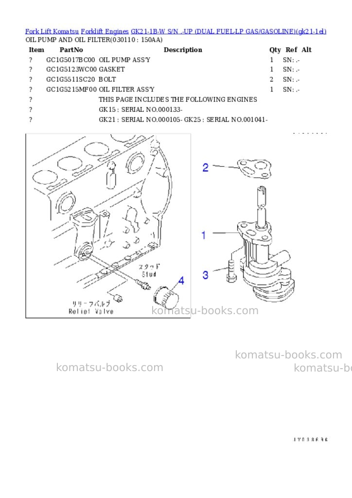 Komatsu GK21-1B-W S/N .-UP (DUAL FUEL-LP GAS/GASOLINE) Parts catalog cover Page 10 Komatsu GK21-1B-W S/N .-UP (DUAL FUEL-LP GAS/GASOLINE) Parts catalog cover Page 10