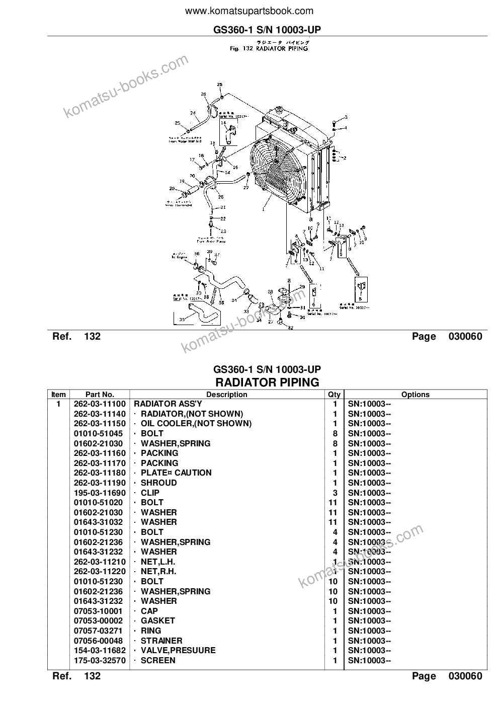 Komatsu gs360-1 s/n 10003-up Parts catalog cover Page 10 Komatsu gs360-1 s/n 10003-up Parts catalog cover Page 10