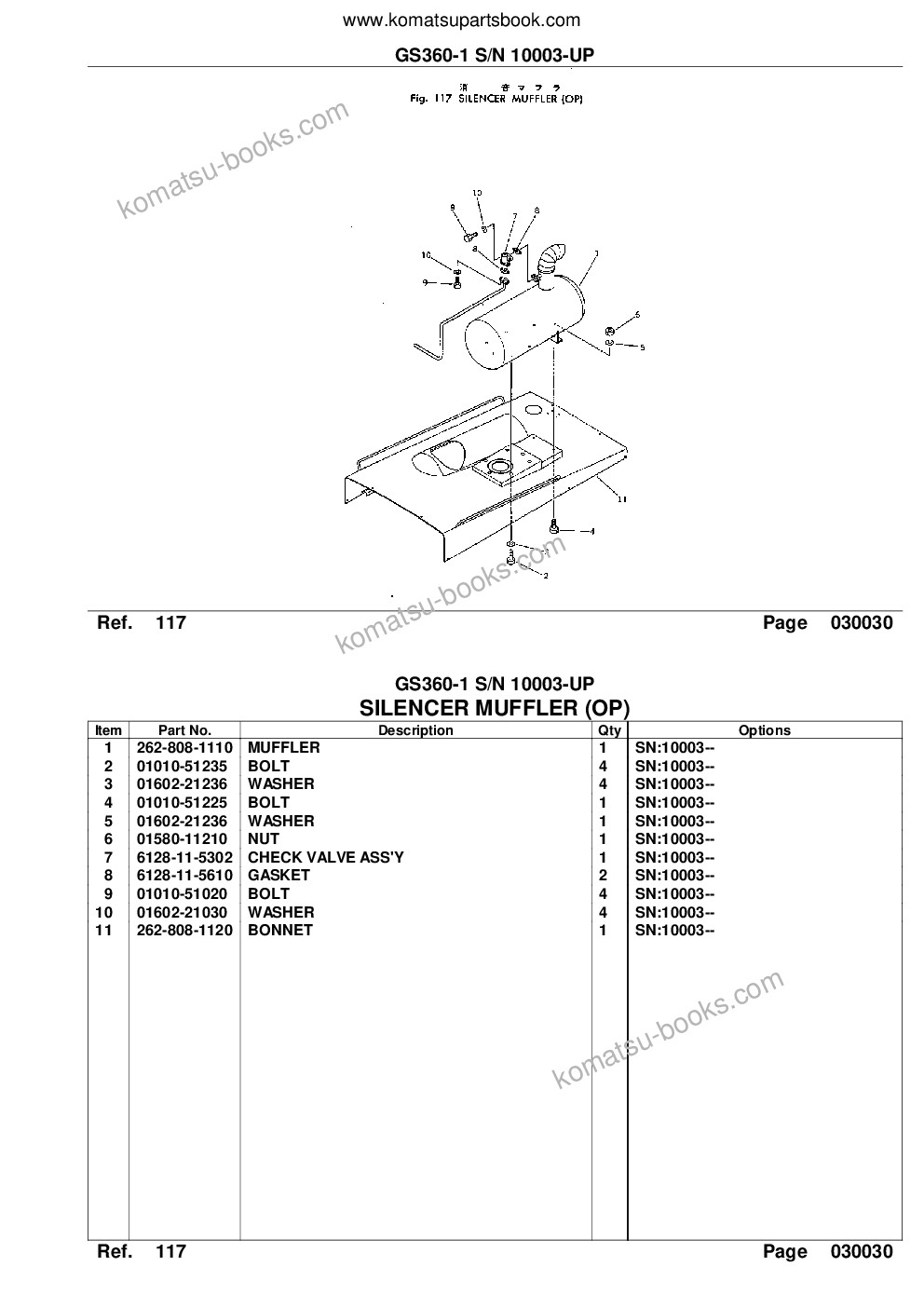 Komatsu gs360-1 s/n 10003-up Parts catalog cover Page 5 Komatsu gs360-1 s/n 10003-up Parts catalog cover Page 5