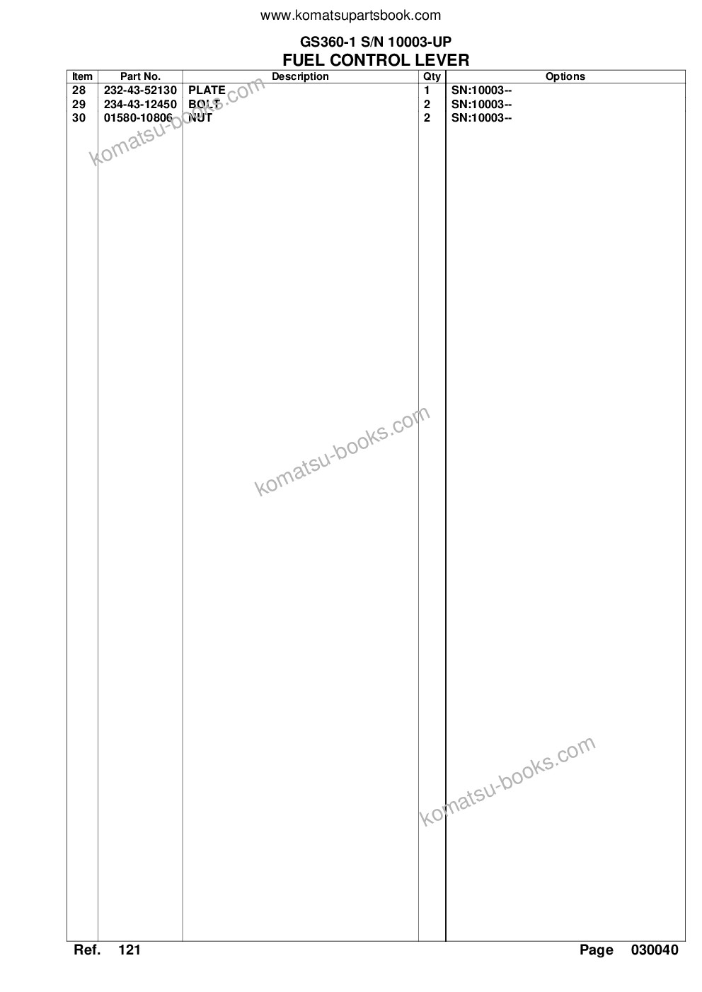 Komatsu gs360-1 s/n 10003-up Parts catalog cover Page 7 Komatsu gs360-1 s/n 10003-up Parts catalog cover Page 7
