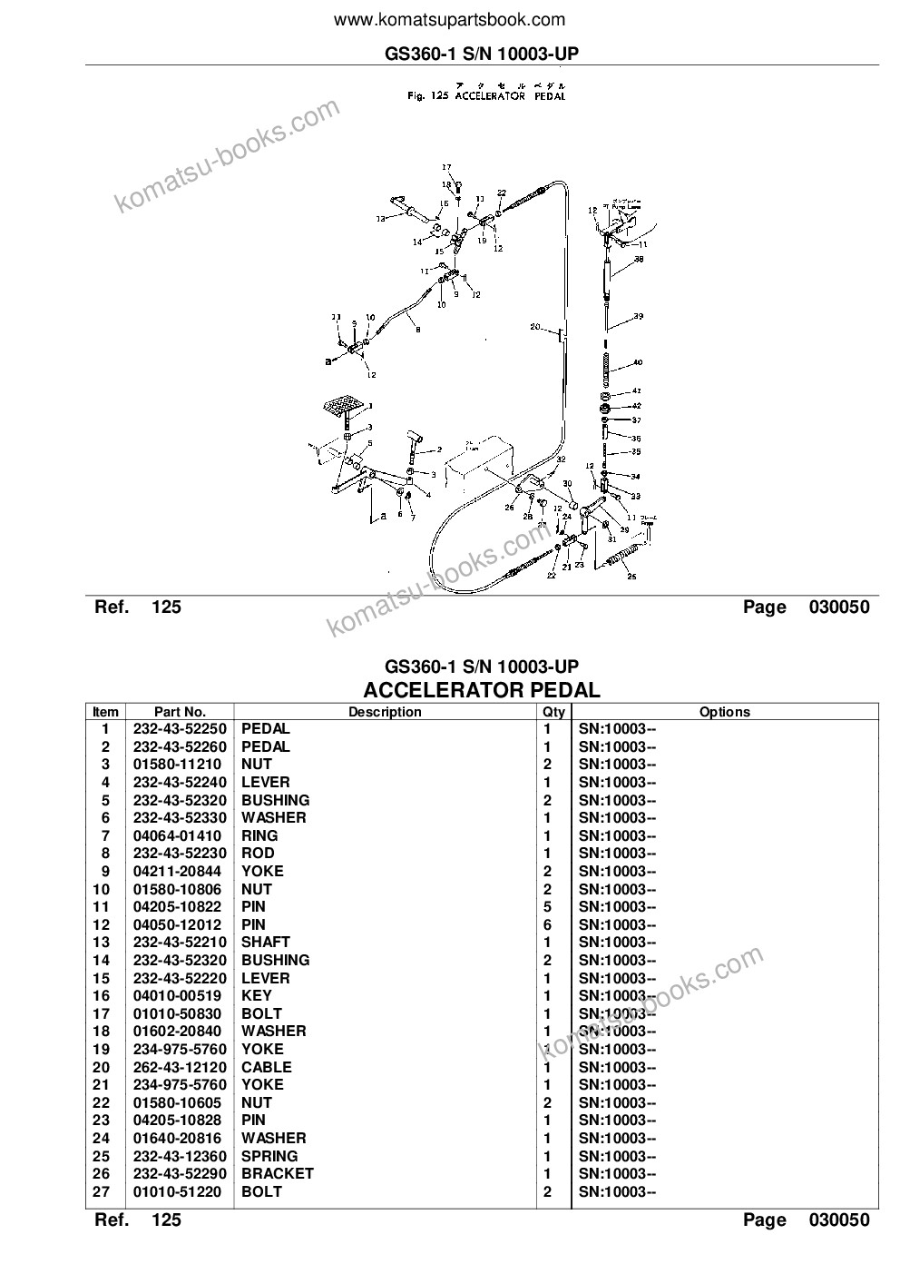 Komatsu gs360-1 s/n 10003-up Parts catalog cover Page 8 Komatsu gs360-1 s/n 10003-up Parts catalog cover Page 8