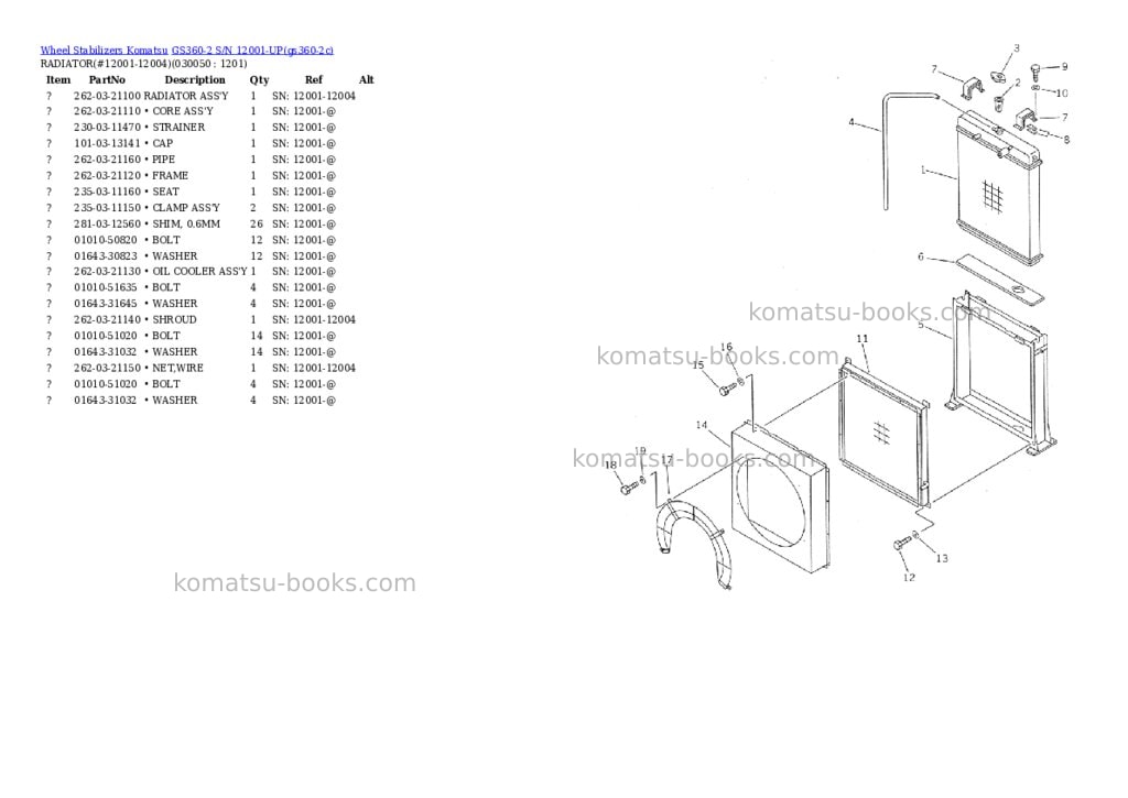 Komatsu GS360-2 S/N 12001-UP Parts catalog cover Page 4