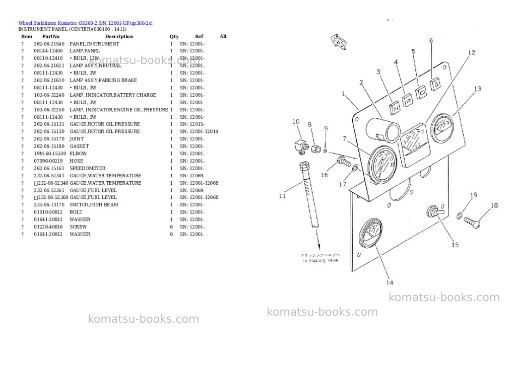 Komatsu GS360-2 S/N 12001-UP Parts catalog cover Page 9