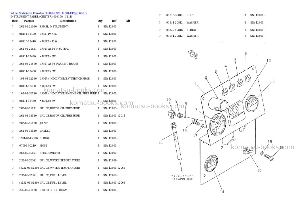Komatsu gs360-2 s/n 12001-up Parts catalog cover Page 9