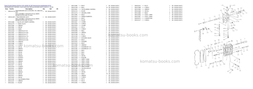 Komatsu HA250-3 S/N 303001-UP (ZF Transmission Installed) Parts catalog cover Page 10