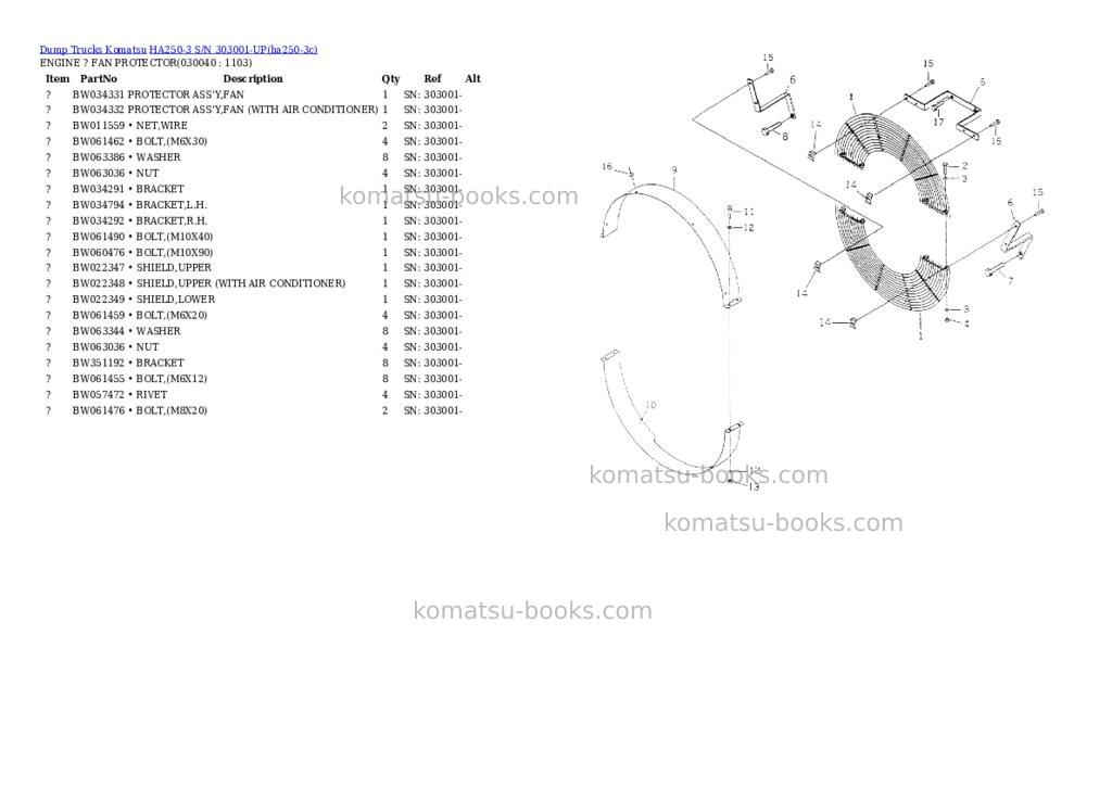 Komatsu ha250-3 s/n 303001-up Parts catalog cover Page 3