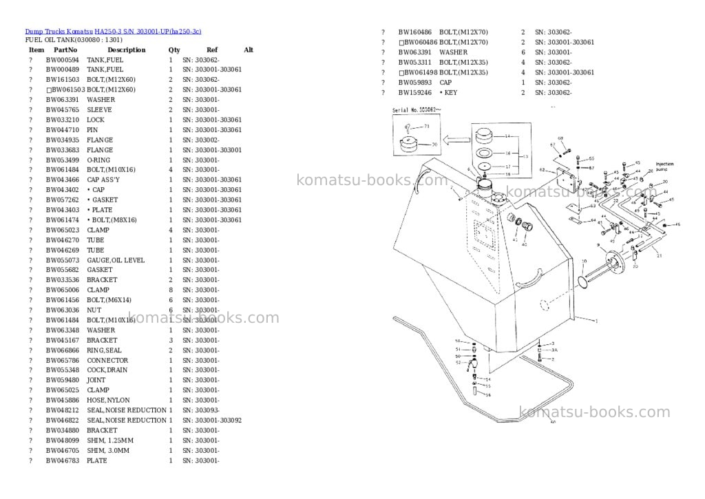 Komatsu ha250-3 s/n 303001-up Parts catalog cover Page 7