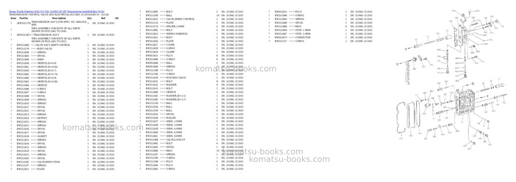 Komatsu HA270-3 S/N 313001-UP (ZF Transmission Installed) Parts catalog cover Page 10