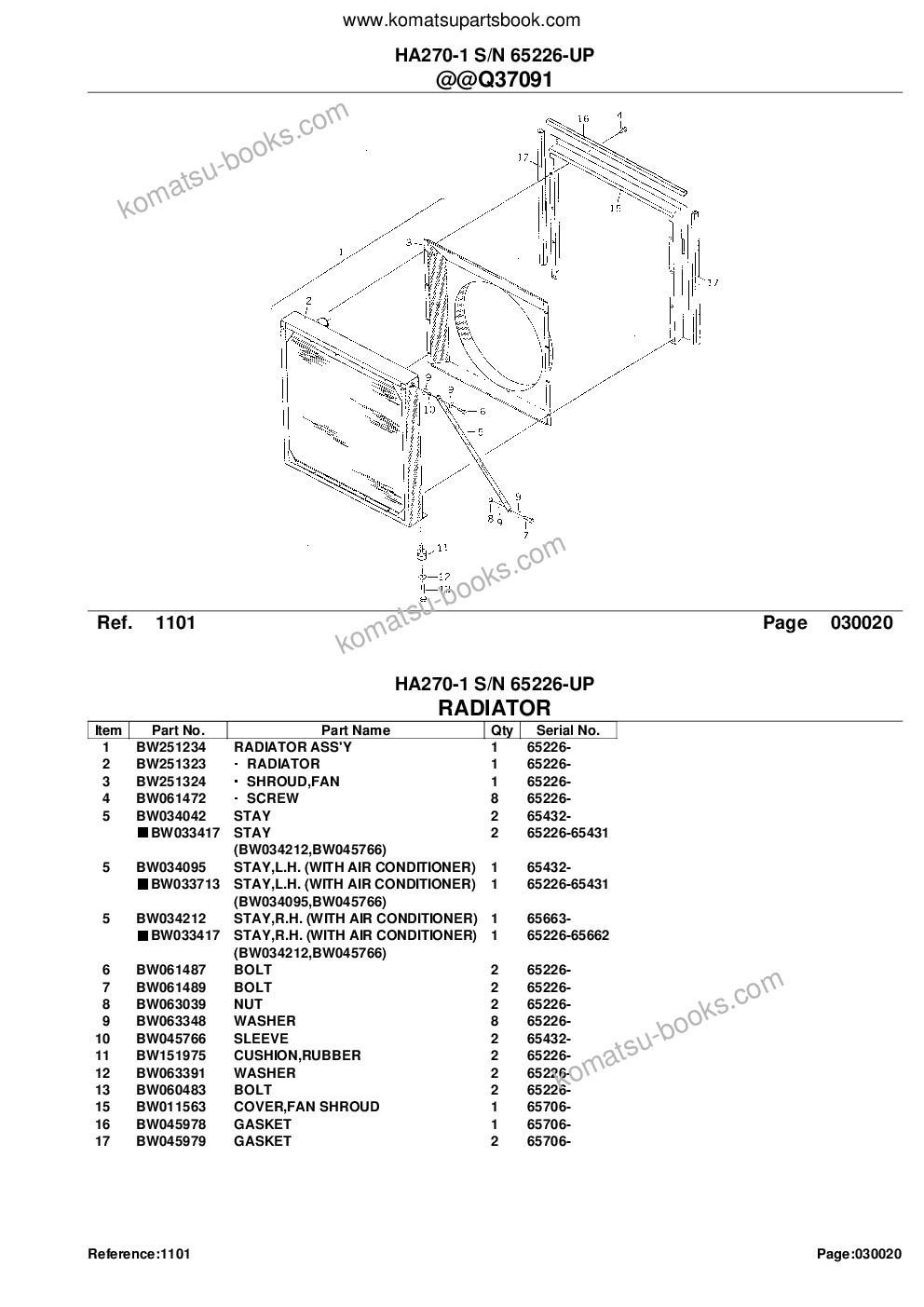 Komatsu ha270-1 s/n 65226-up Parts catalog cover Page 4 Komatsu ha270-1 s/n 65226-up Parts catalog cover Page 4