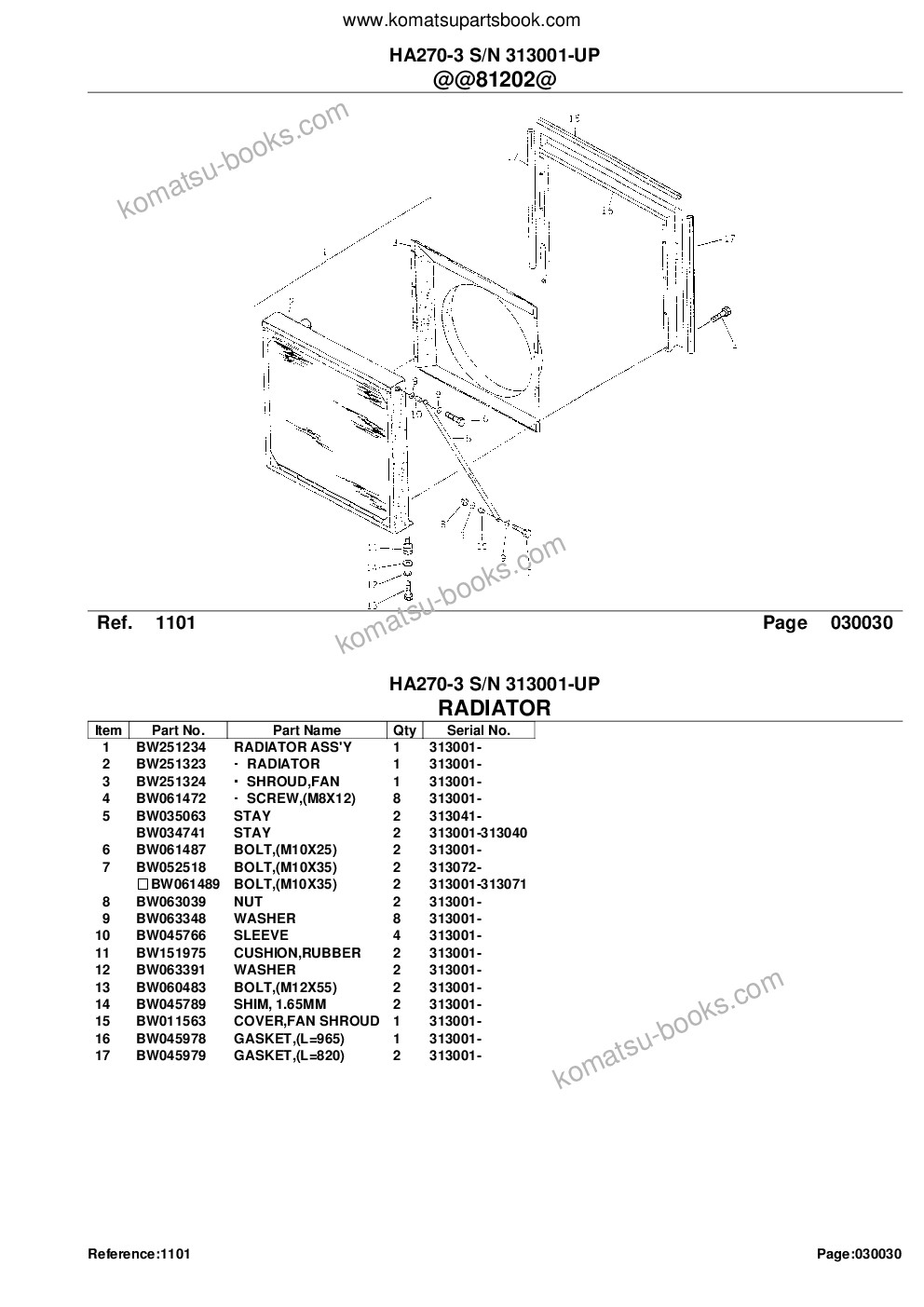 Komatsu ha270-3 s/n 313001-up Parts catalog cover Page 5