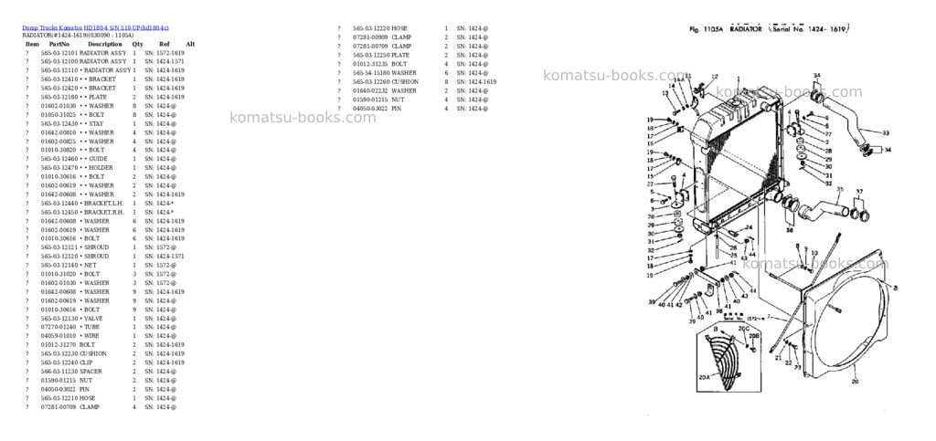 Komatsu HD180-4 S/N 510-UP Parts catalog cover Page 8