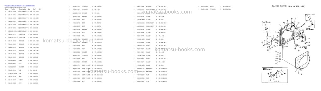 Komatsu hd180-4 s/n 510-up Parts catalog cover Page 7 Komatsu hd180-4 s/n 510-up Parts catalog cover Page 7