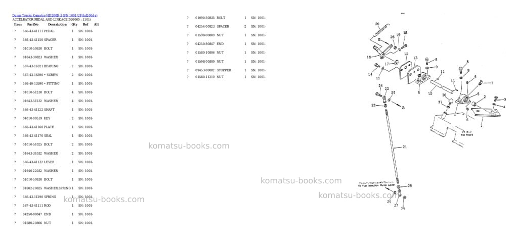 Komatsu hd200d-3 s/n 1001-up Parts catalog cover Page 5