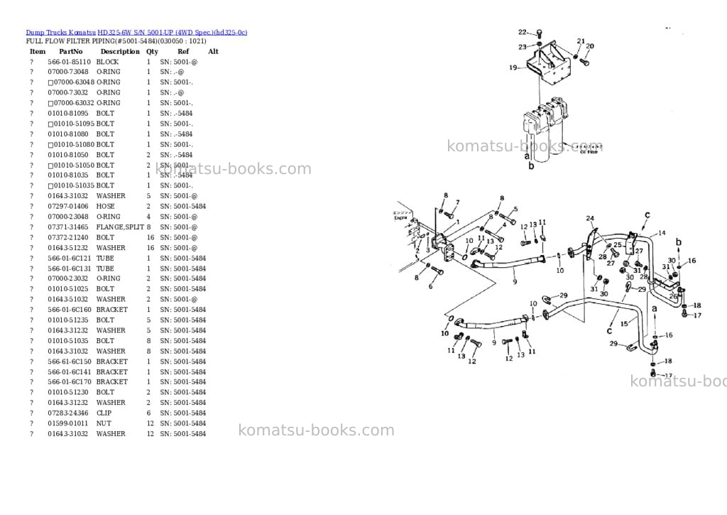 Komatsu HD325-6W S/N 5001-UP (4WD Spec.) Parts catalog cover Page 4