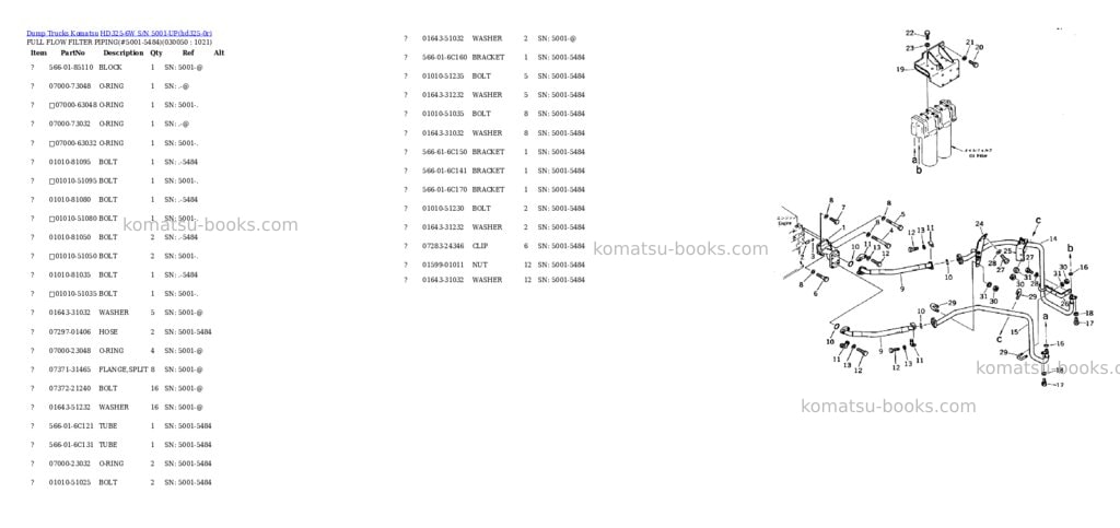 Komatsu hd325-6w s/n 5001-up Parts catalog cover Page 4