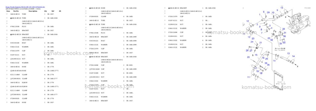 Komatsu hd325-6w s/n 5001-up Parts catalog cover Page 8