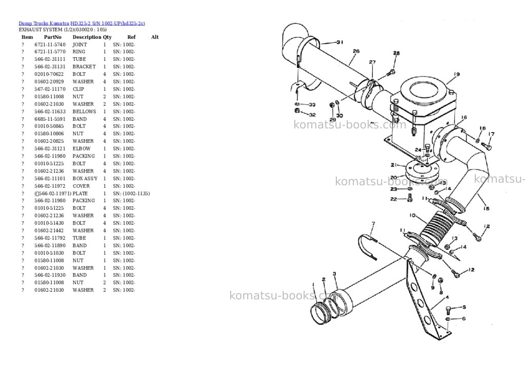 Komatsu hd325-2 s/n 1002-up Parts catalog cover Komatsu hd325-2 s/n 1002-up Parts catalog cover