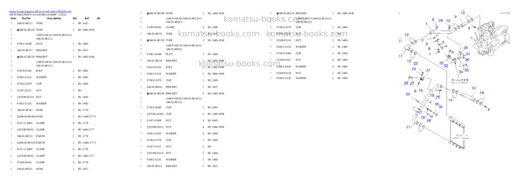 Komatsu hd325-6 s/n 5001-up Parts catalog cover Page 8