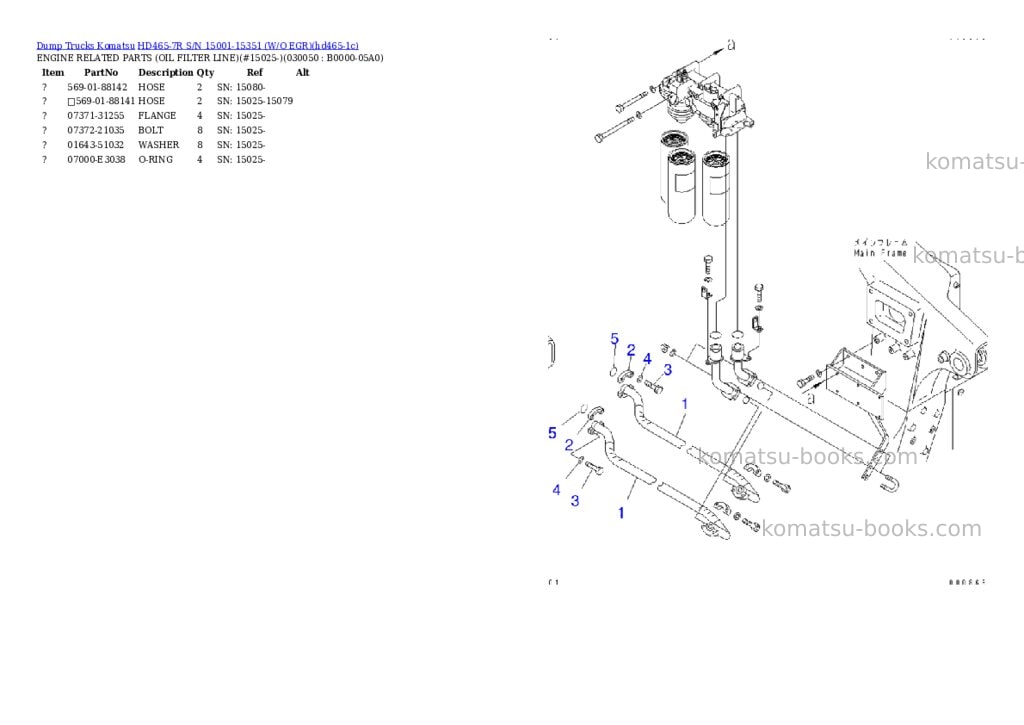 Komatsu hd465-7r s/n 15001-15351 w/o egr Parts catalog cover Page 4 Komatsu hd465-7r s/n 15001-15351 w/o egr Parts catalog cover Page 4