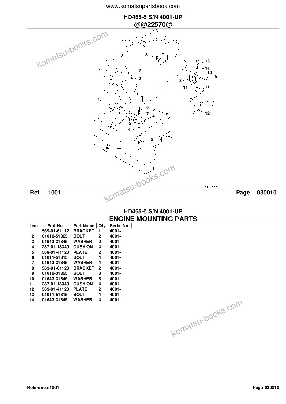 Komatsu hd465-5 s/n 4001-up Parts catalog cover Page 4