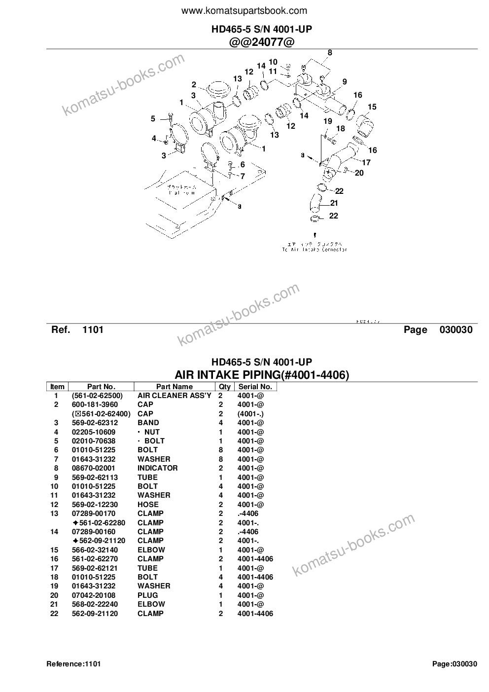 Komatsu hd465-5 s/n 4001-up Parts catalog cover Page 6