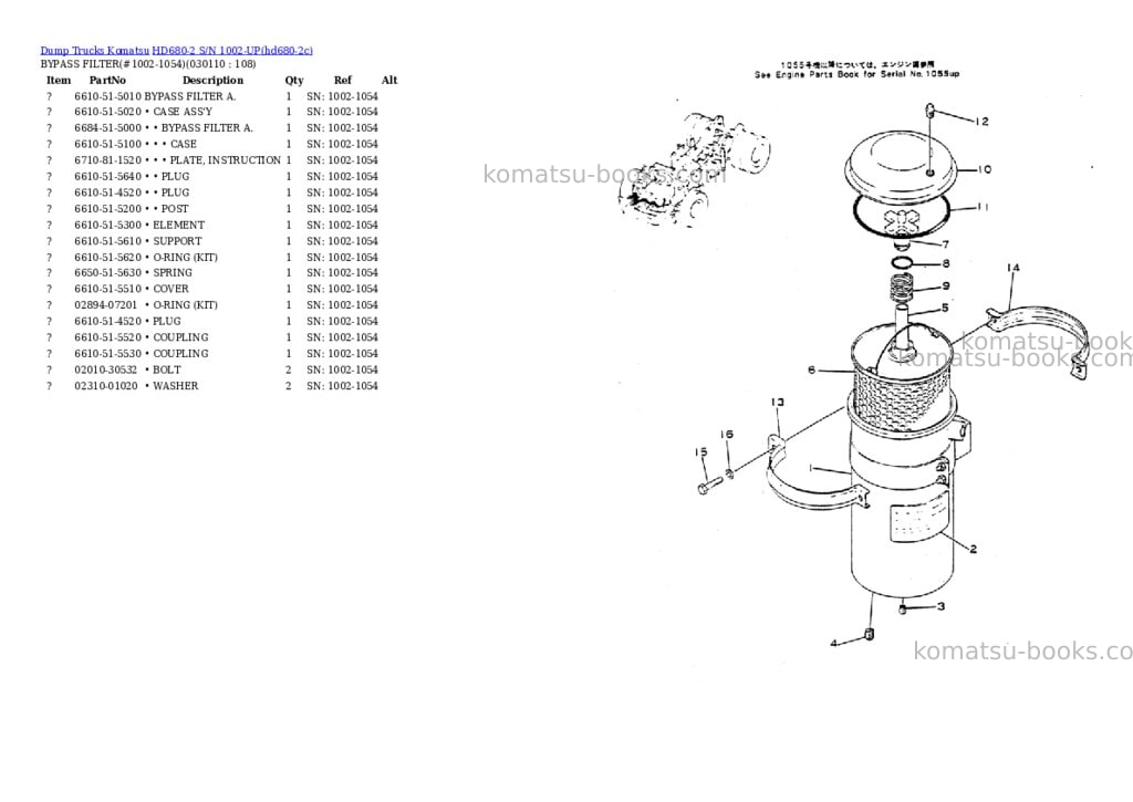 Komatsu HD680-2 S/N 1002-UP Parts catalog cover Page 10 Komatsu HD680-2 S/N 1002-UP Parts catalog cover Page 10
