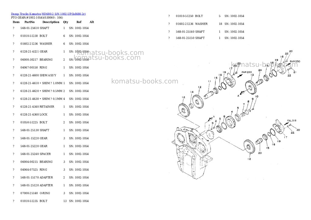 Komatsu hd680-2 s/n 1002-up Parts catalog cover Page 5
