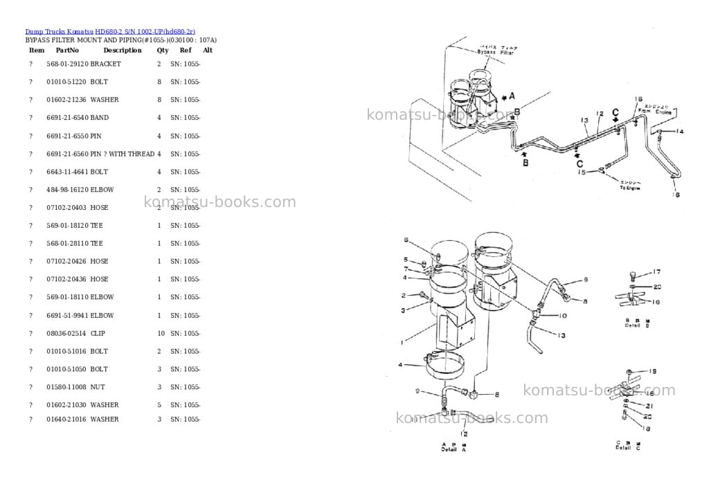 Komatsu hd680-2 s/n 1002-up Parts catalog cover Page 9