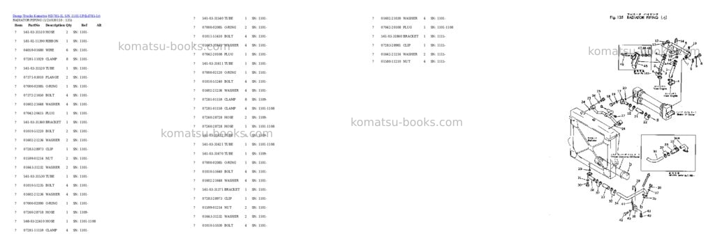 Komatsu hd785-1l s/n 1101-up Parts catalog cover Page 10